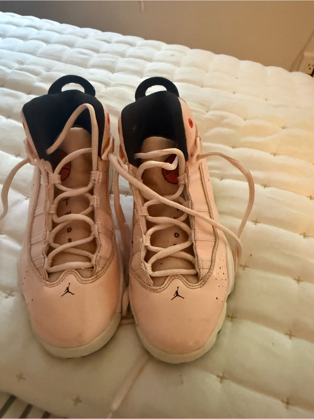 Jordan Kids Pink and Black Basketball Sneakers